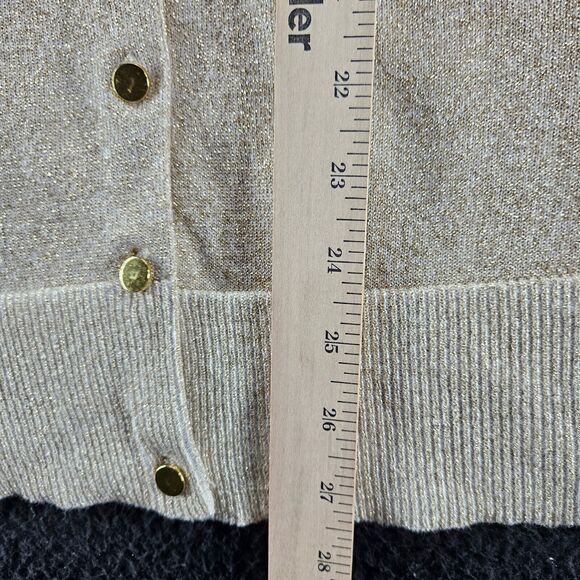 Nu Options Womens Sweater Beige Size 1X Cotton Blend Button Close Long Sleeve - Picture 4 of 12